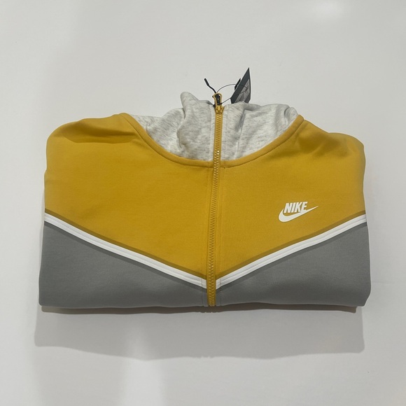 Nike, Tech Fleece, CU4489 077, Grey, Yellow & White - Picture 14 of 14